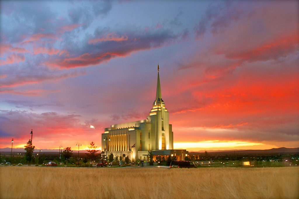 Il Tempio di Rexburg, in Idaho; uno dei molti Templi Mormoni