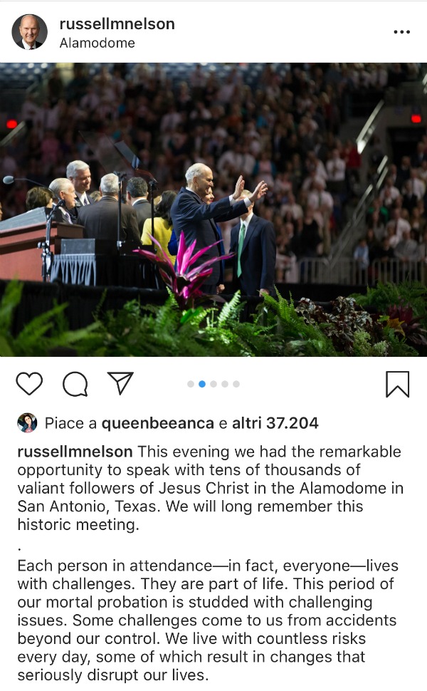 Instagram Presidente Nelson